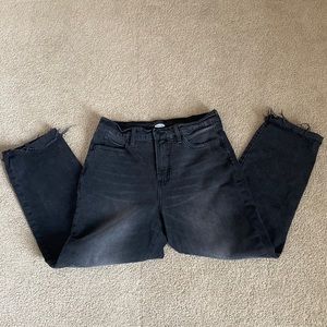 Old Navy High-Rise Black Straight-Leg Jeans